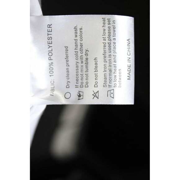 Ellelauri Women's Long Sleeves Tassel Crochet Trim Mini Dress White Size S - Picture 5 of 5